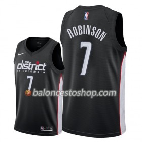 Camiseta Hombre NBA Washington Wizards Devin Robinson 7 2018-19 Nike City Edition Negro Swingman